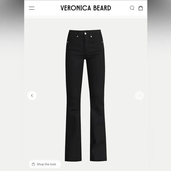 Veronica Beard Jeans Onyx Beverly Skinny Flare High Rise Sz 4 - Picture 6 of 6